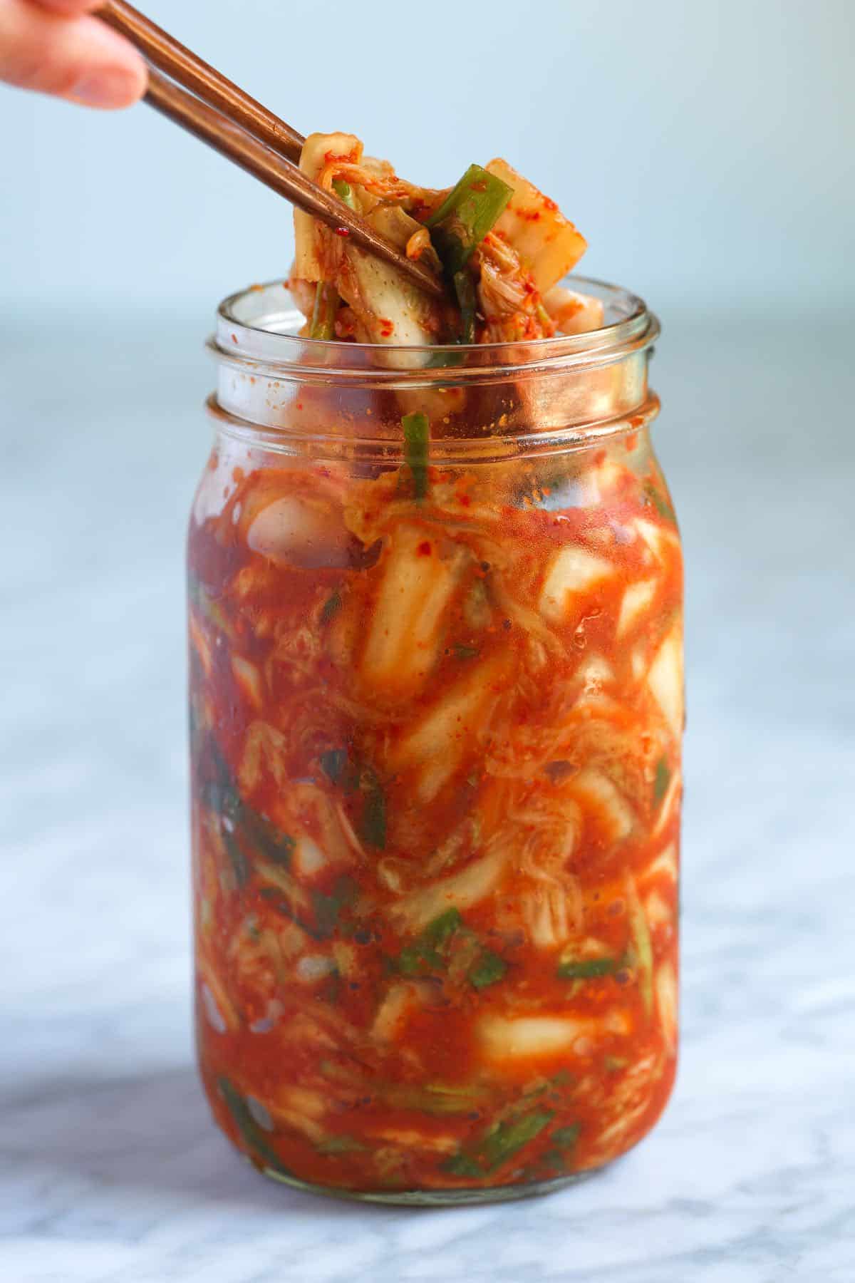 Kimchi in jar